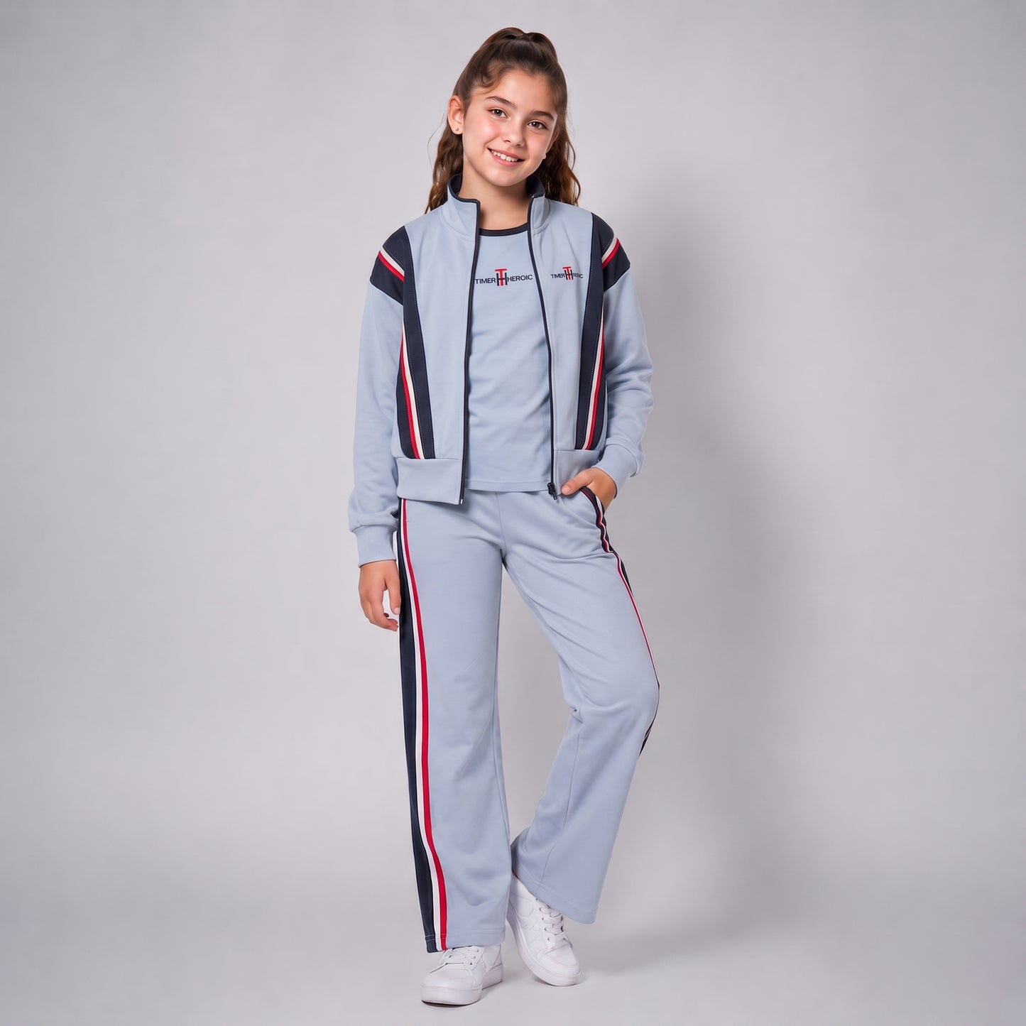Ensemble 3 Pièces Athletic Stripe — Fille 6-14 Ans
