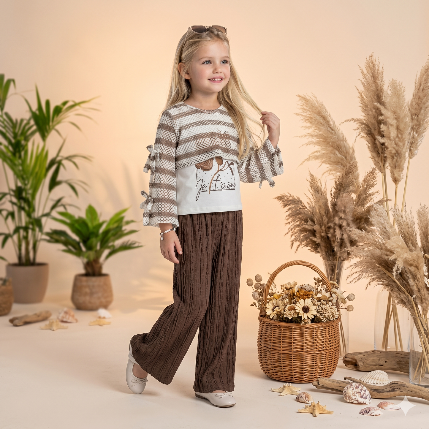 Ensemble 3 Pièces Je t'aime — Fille 6-9 Ans