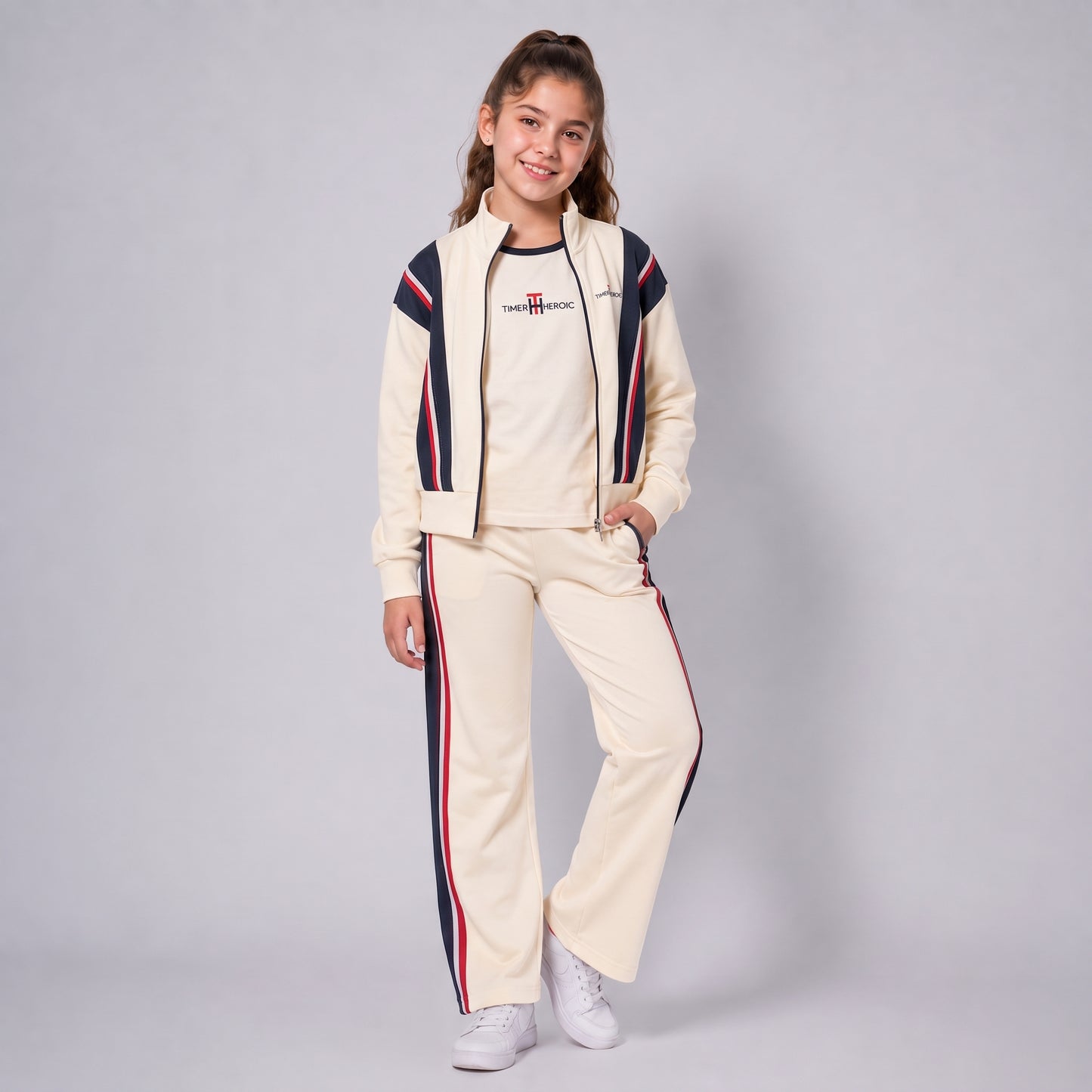 Ensemble 3 Pièces Athletic Stripe — Fille 6-14 Ans