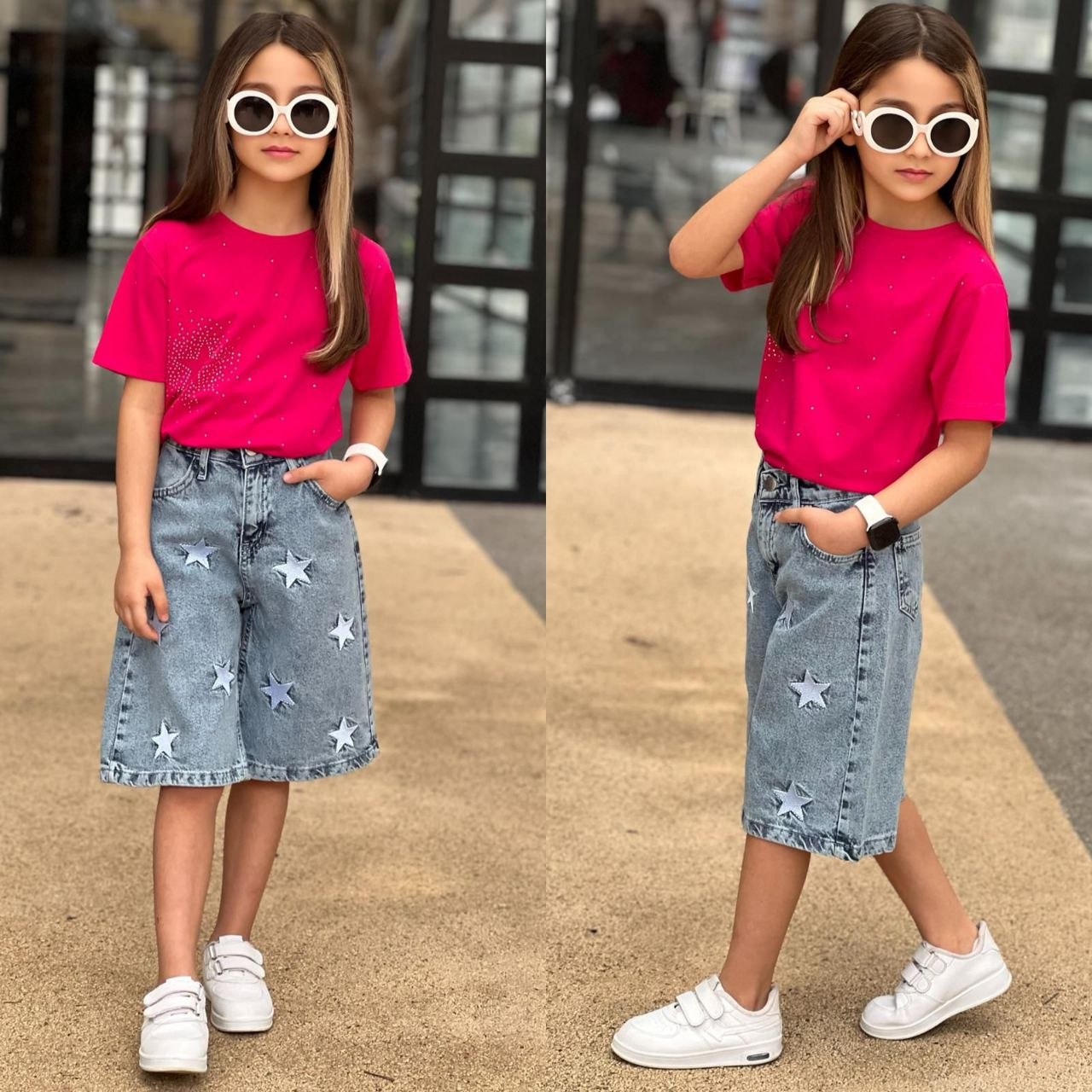 Ensemble 2 Pièces Star Denim Girl — Fille 5-14 Ans